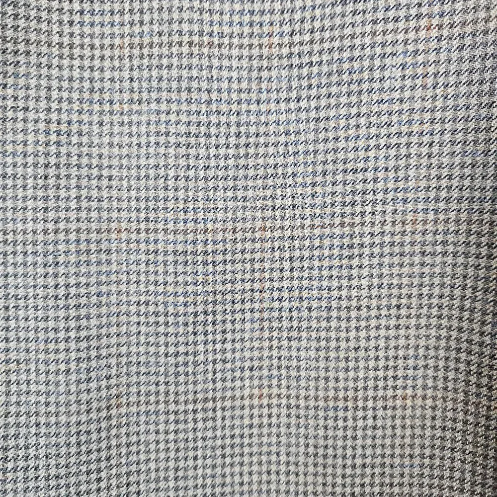 Lauren Ralph Lauren Men's Blazer Size 42L Beige Houndstooth Windowpane Silk/Wool